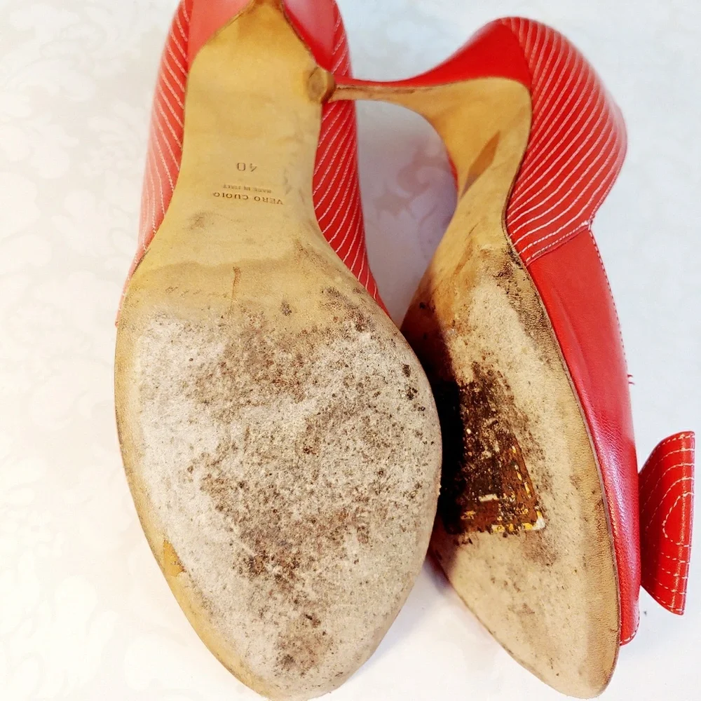 Elegant Red Peep-Toe Heels - Picture 7 of 7